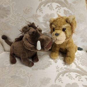 Disney The Lion King Talking Simba & Pumbaa Plush Stuffed Animal Toys